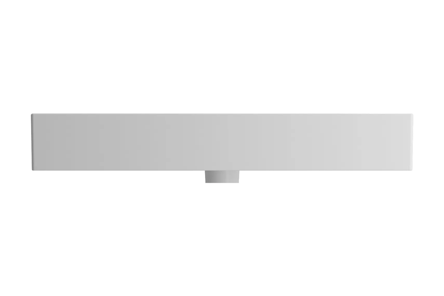 BOCCHI Milano 32" Rectangle Wallmount Fireclay Bathroom Sink, Matte White, Single Faucet Hole, 1377-002-0126