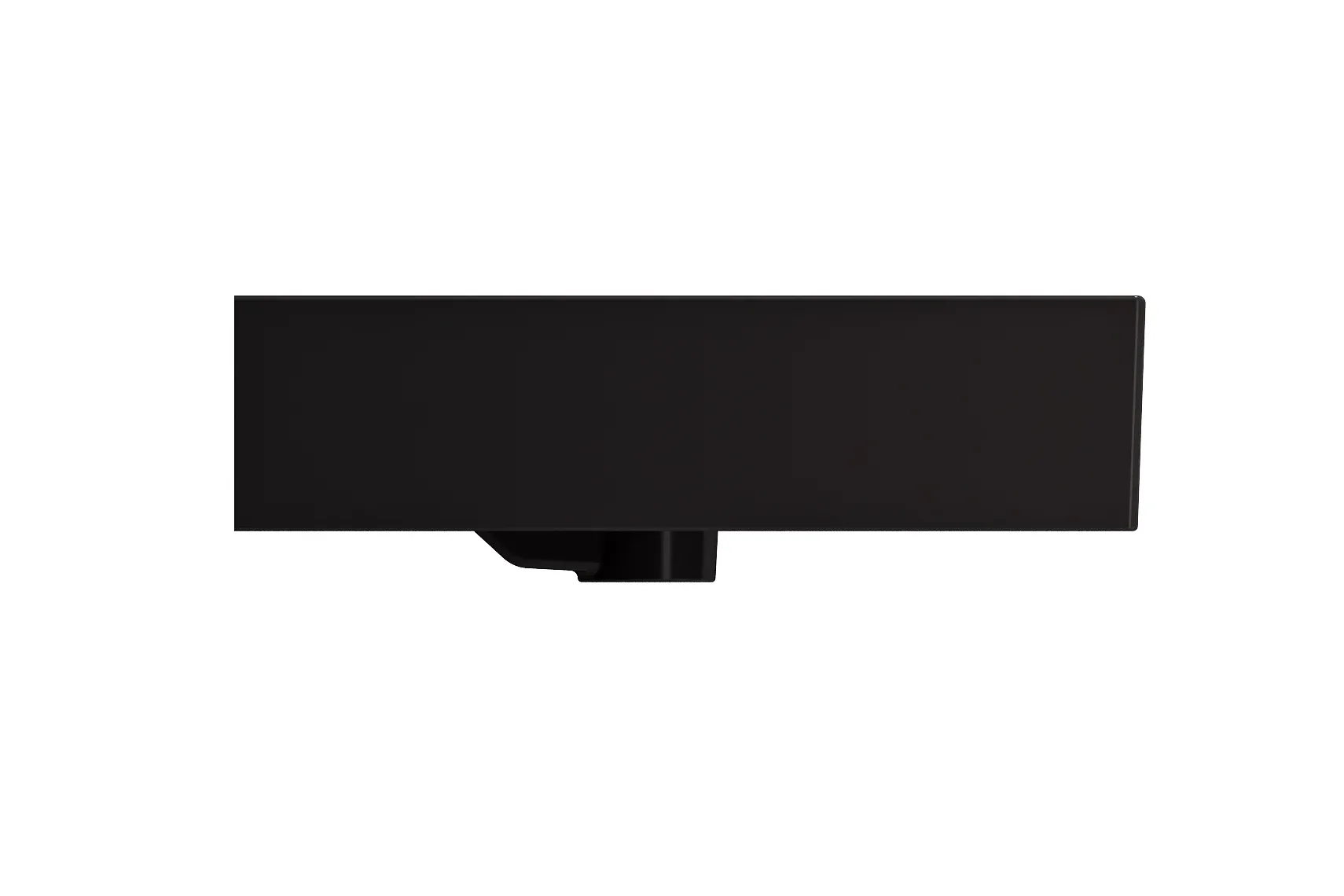 BOCCHI Milano 40" Rectangle Wallmount Fireclay Bathroom Sink, Matte Black, 3 Faucet Hole, 1378-004-0127
