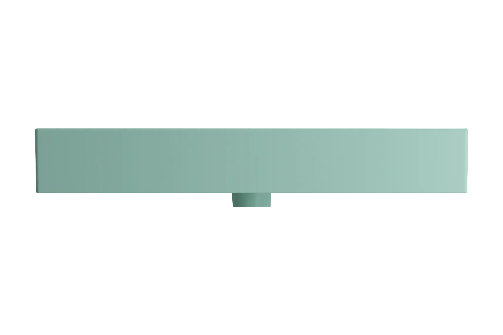 BOCCHI Milano 32" Rectangle Wallmount Fireclay Bathroom Sink, Matte Mint Green, Single Faucet Hole, 1377-033-0126