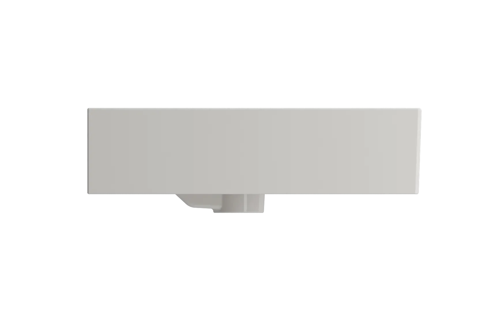 BOCCHI Milano 48" Rectangle Wallmount Fireclay Bathroom Sink, Biscuit, 3 Faucet Hole, 1394-014-0127