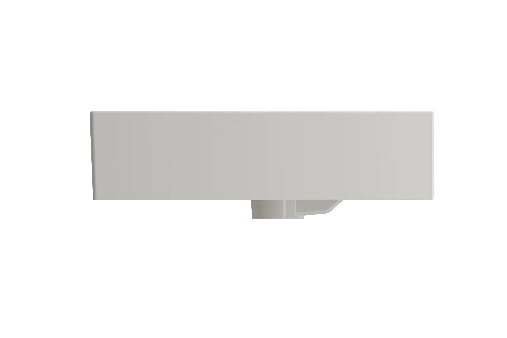 BOCCHI Milano 48" Rectangle Wallmount Fireclay Bathroom Sink, Biscuit, 3 Faucet Hole, 1394-014-0127