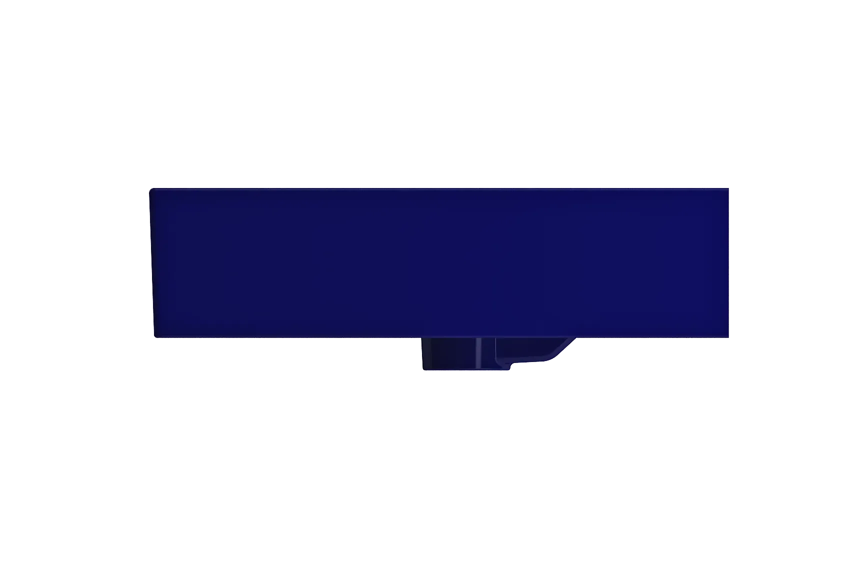 BOCCHI Milano 40" Rectangle Wallmount Fireclay Bathroom Sink, Sapphire Blue, Single Faucet Hole, 1378-010-0126