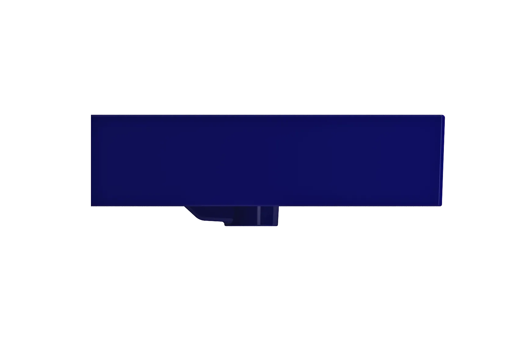 BOCCHI Milano 40" Rectangle Wallmount Fireclay Bathroom Sink, Sapphire Blue, Single Faucet Hole, 1378-010-0126