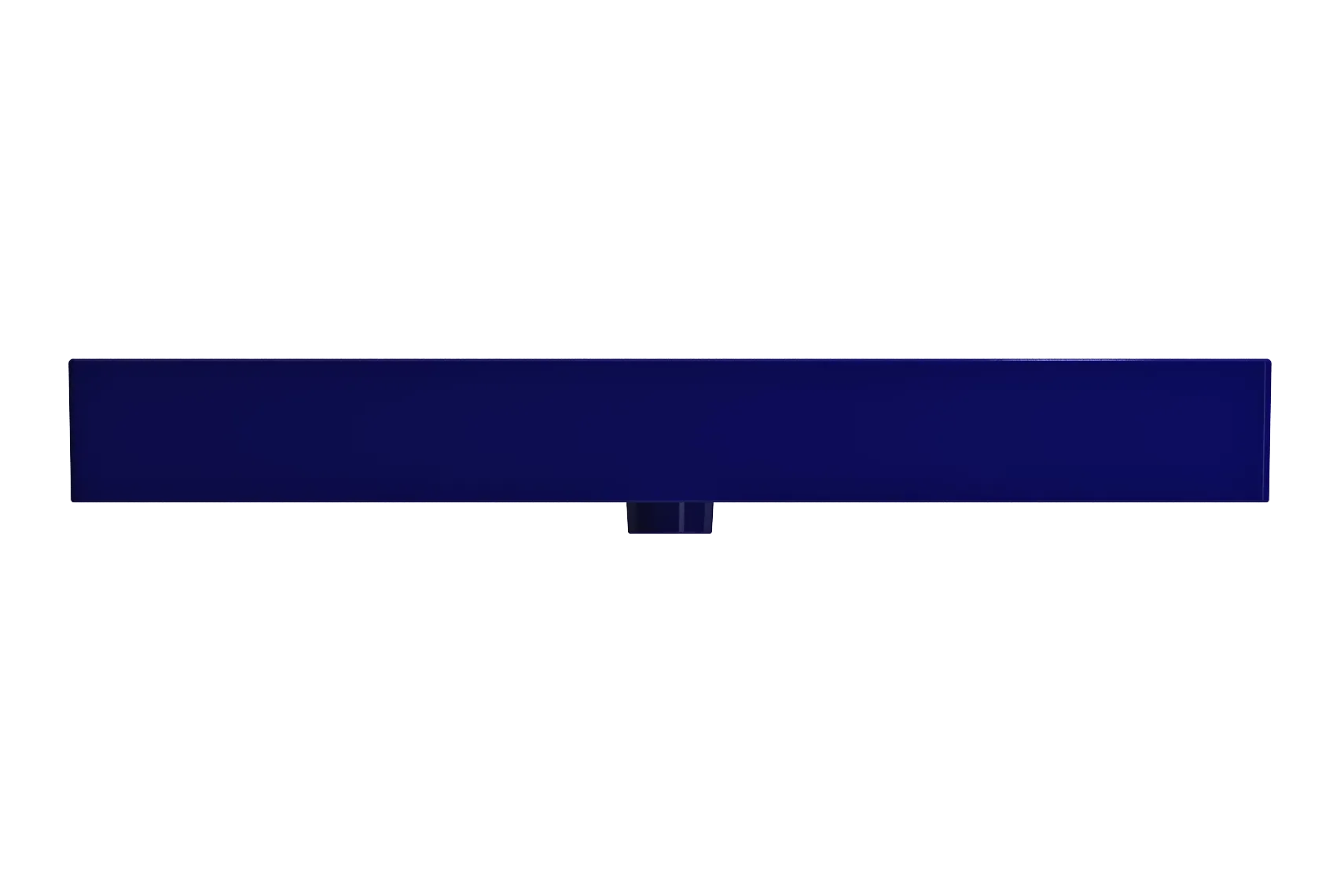 BOCCHI Milano 40" Rectangle Wallmount Fireclay Bathroom Sink, Sapphire Blue, Single Faucet Hole, 1378-010-0126