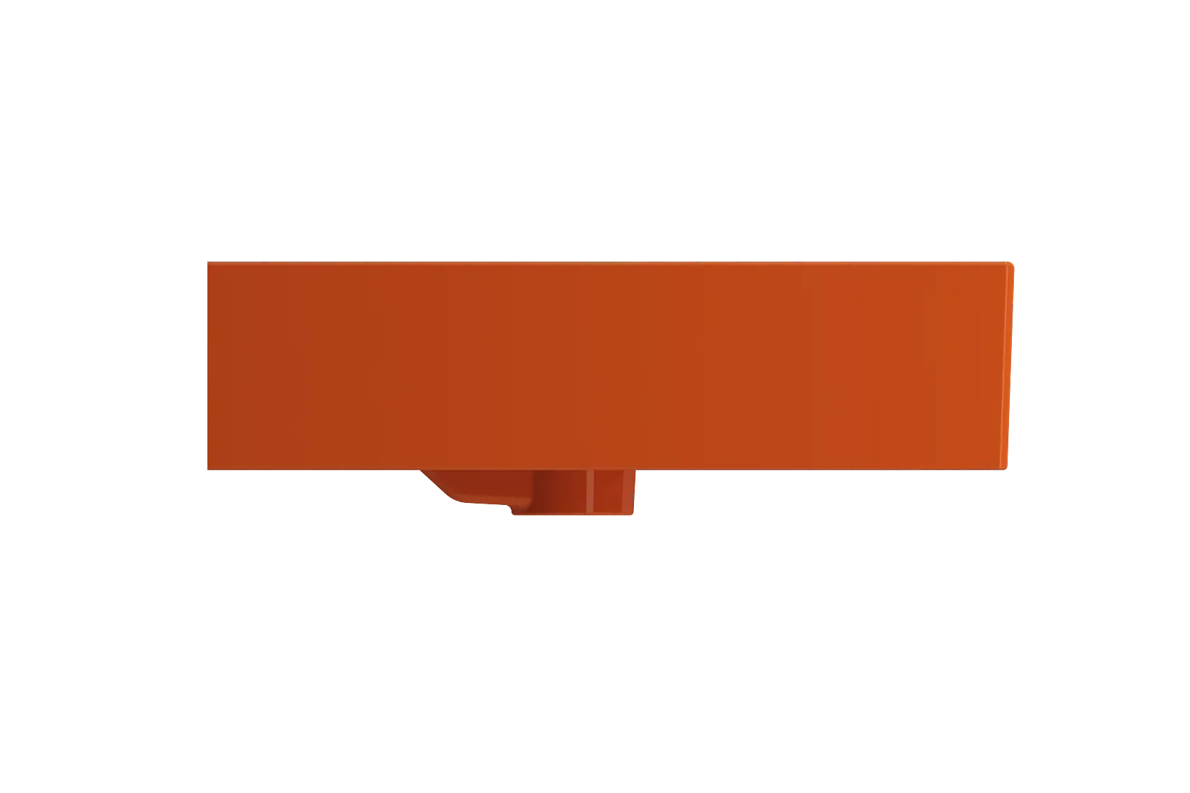 BOCCHI Milano 40" Rectangle Wallmount Fireclay Bathroom Sink, Orange, Single Faucet Hole, 1378-012-0126