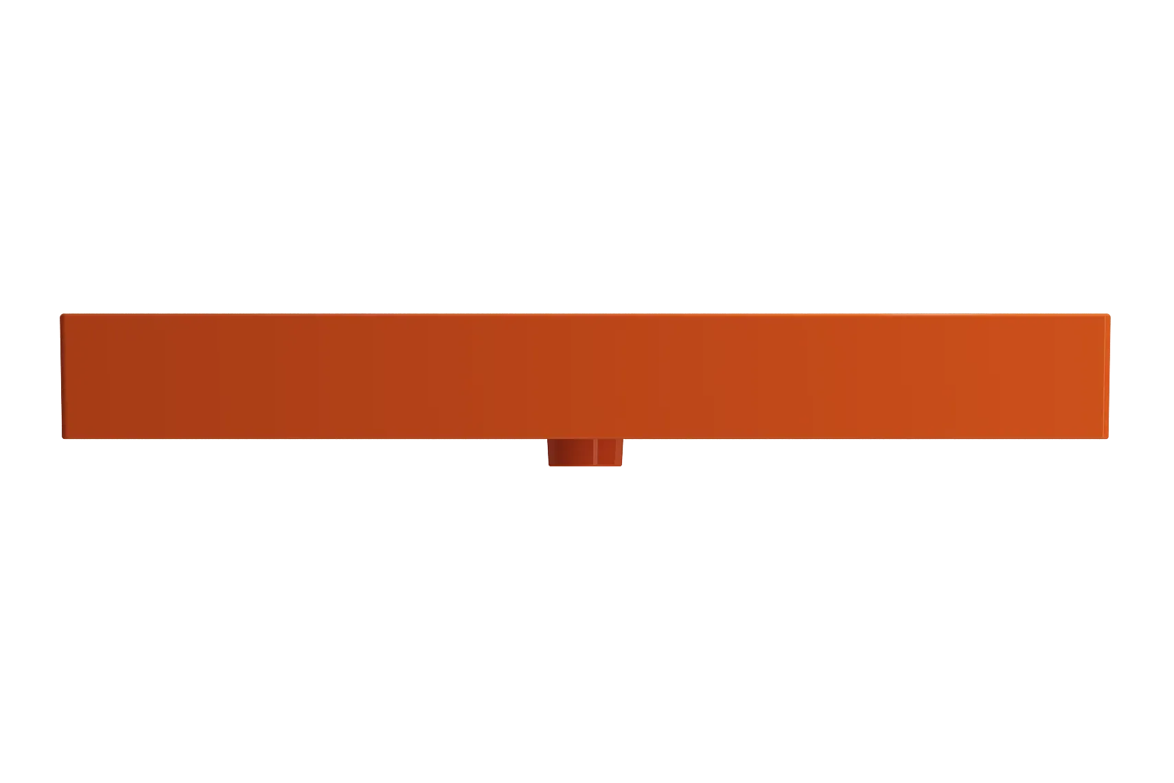 BOCCHI Milano 40" Rectangle Wallmount Fireclay Bathroom Sink, Orange, Single Faucet Hole, 1378-012-0126