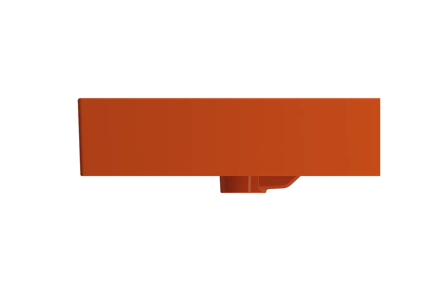 BOCCHI Milano 40" Rectangle Wallmount Fireclay Bathroom Sink, Orange, Single Faucet Hole, 1378-012-0126