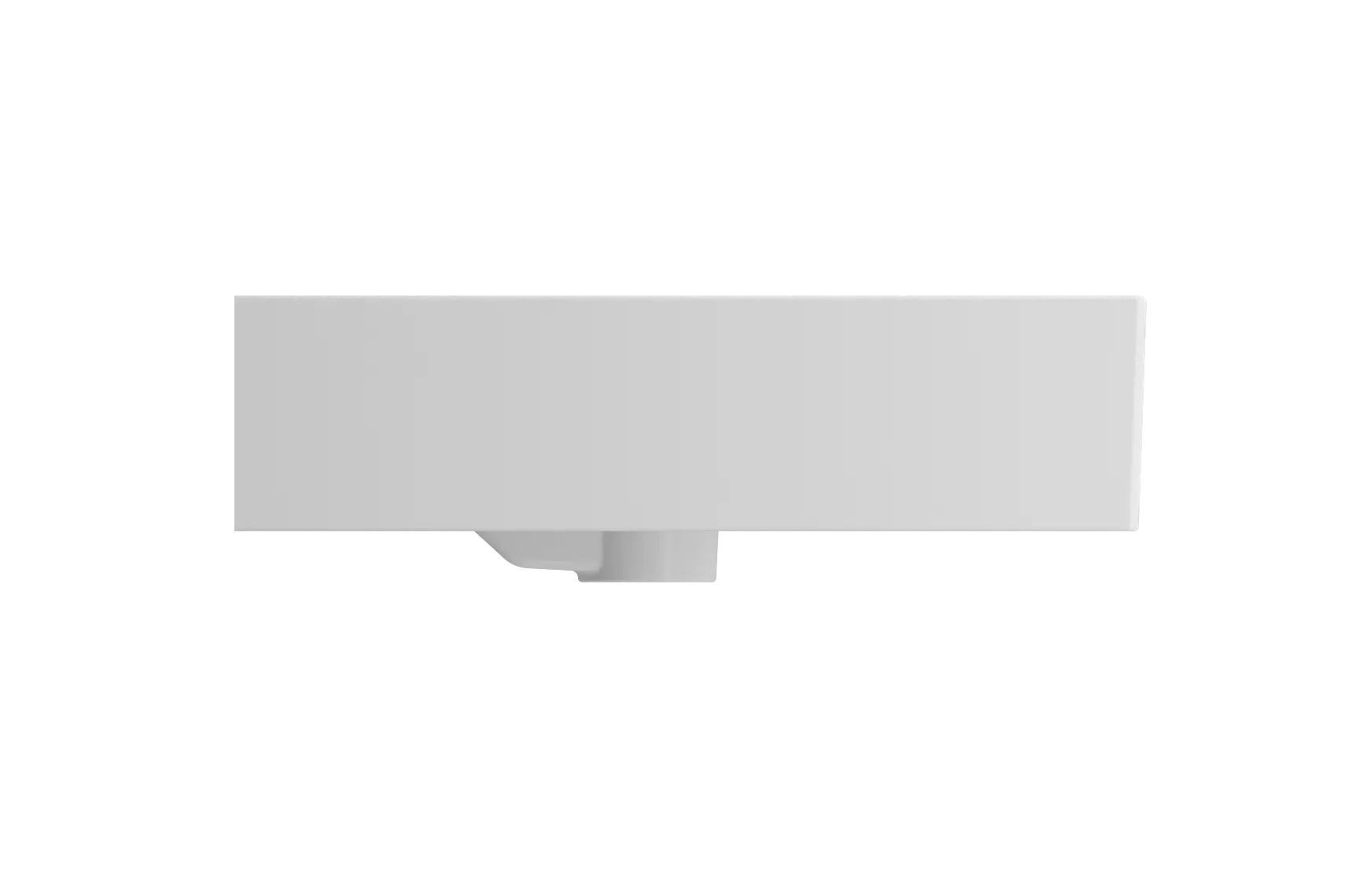 BOCCHI Milano 40" Rectangle Wallmount Fireclay Bathroom Sink, Matte White, Single Faucet Hole, 1378-002-0126