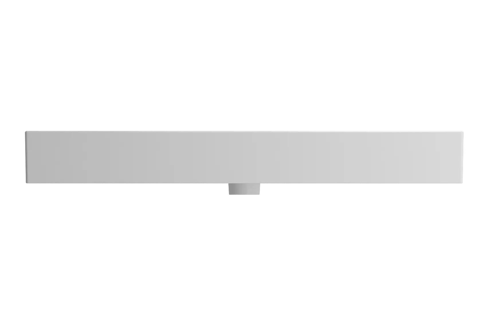 BOCCHI Milano 40" Rectangle Wallmount Fireclay Bathroom Sink, Matte White, Single Faucet Hole, 1378-002-0126