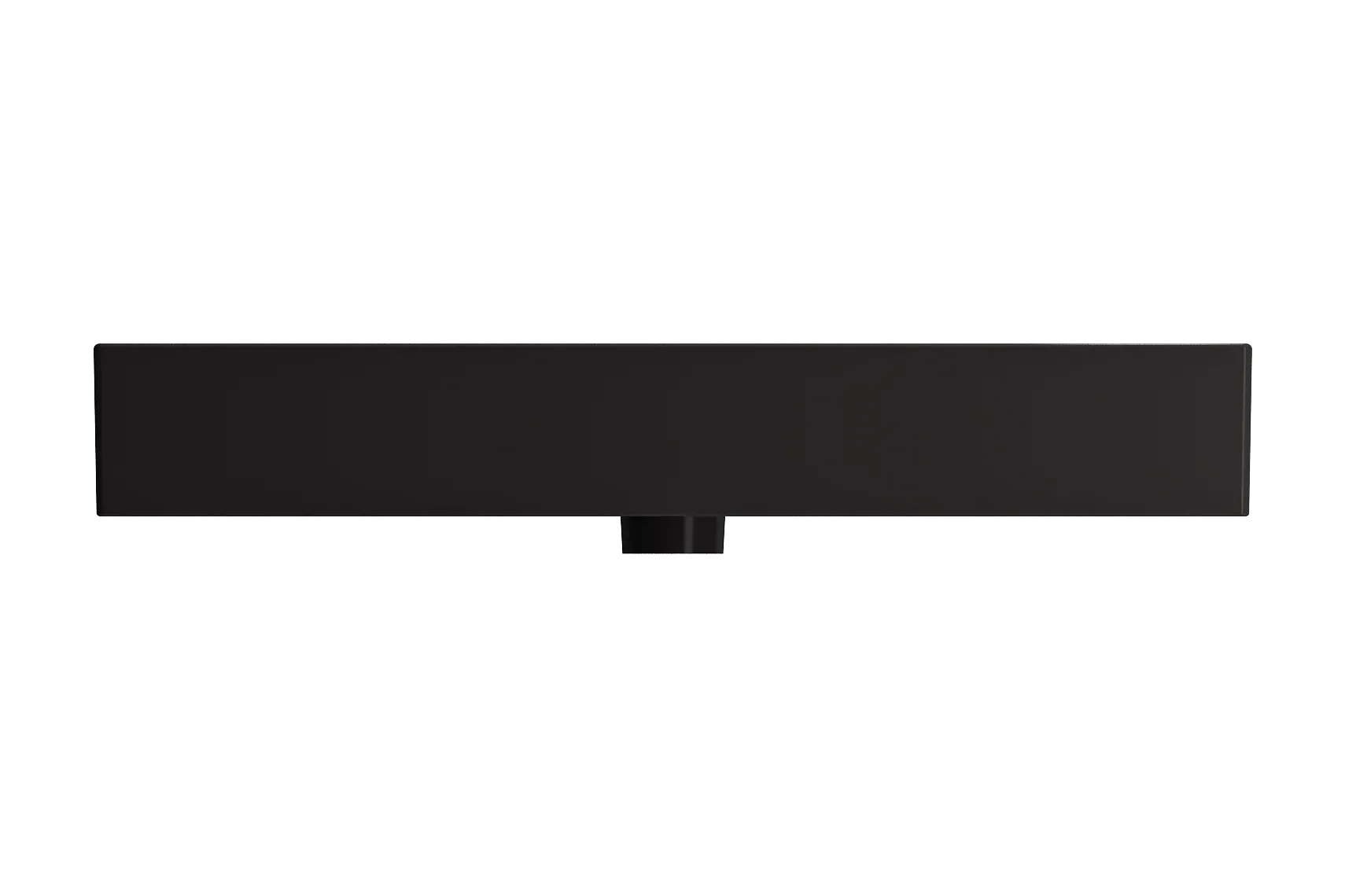 BOCCHI Milano 32" Rectangle Wallmount Fireclay Bathroom Sink, Matte Black, 3 Faucet Hole, 1377-004-0127