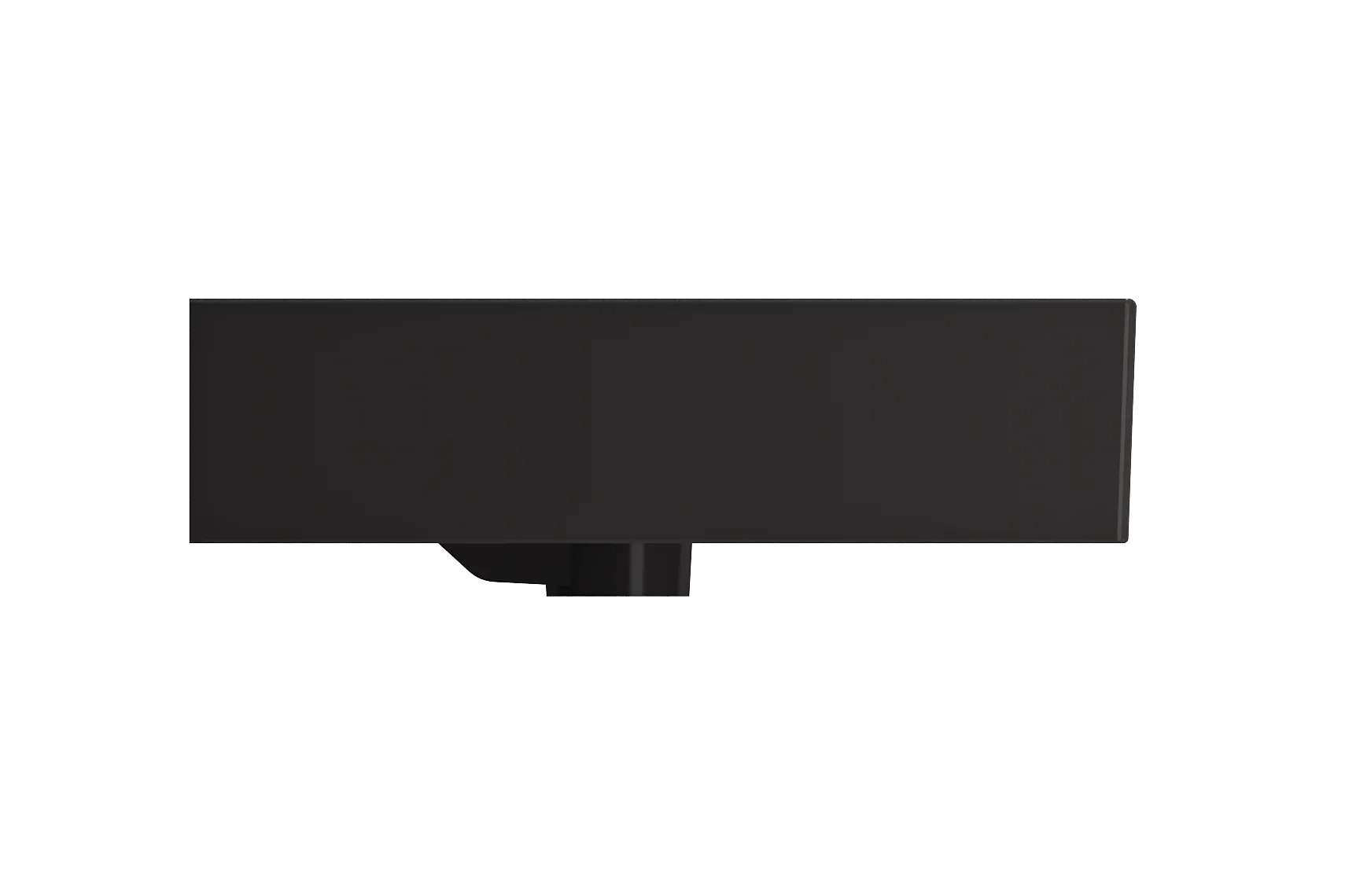 BOCCHI Milano 32" Rectangle Wallmount Fireclay Bathroom Sink, Matte Black, 3 Faucet Hole, 1377-004-0127