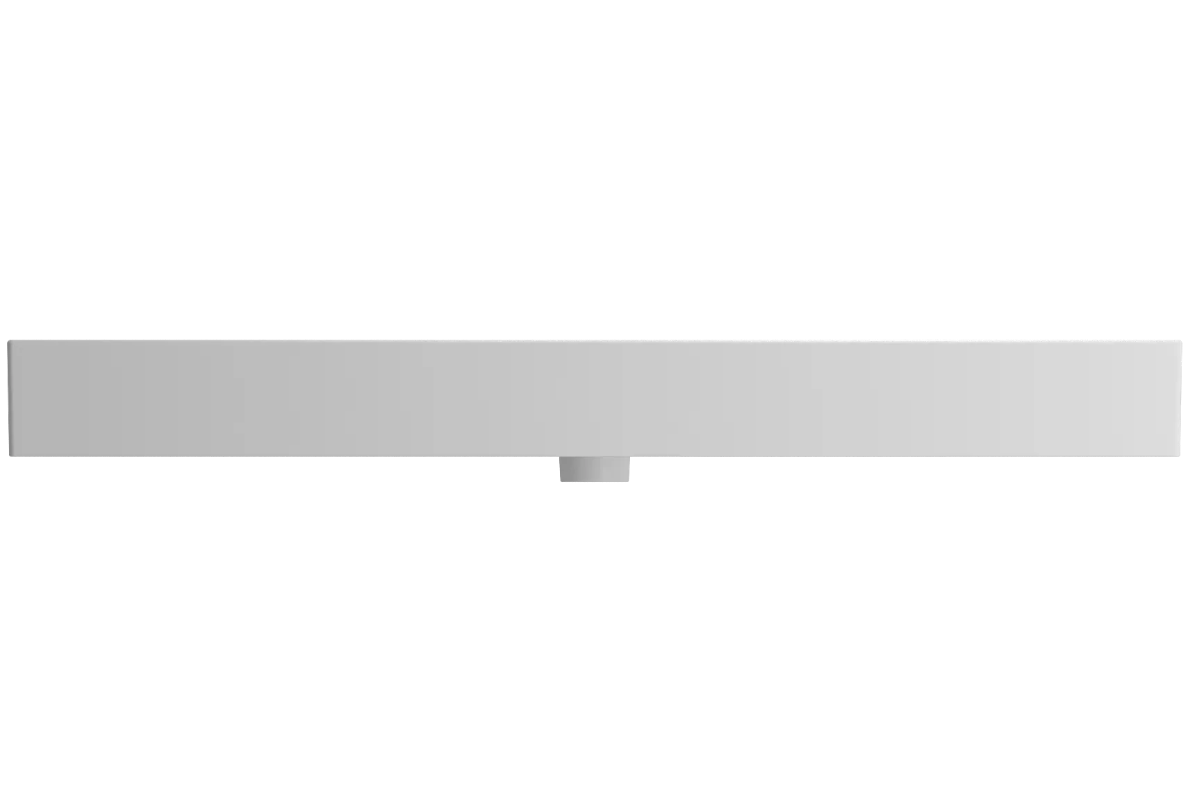 BOCCHI Milano 48" Rectangle Wallmount Fireclay Bathroom Sink, Matte White, 3 Faucet Hole, 1394-002-0127