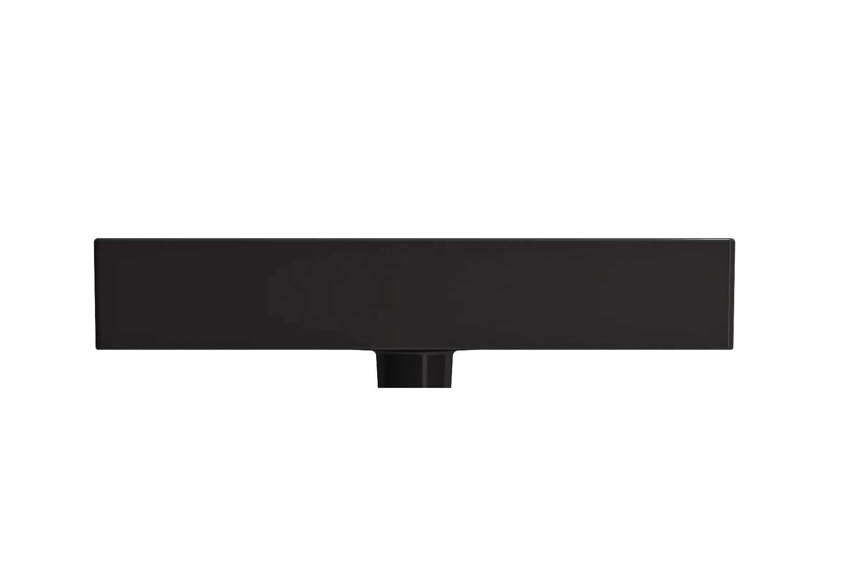 BOCCHI Milano 24" Rectangle Wallmount Fireclay Bathroom Sink, Matte Black, 3 Faucet Hole, 1376-004-0127