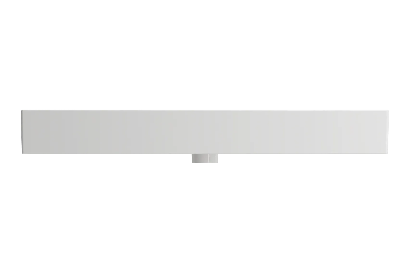 BOCCHI Milano 40" Rectangle Wallmount Fireclay Bathroom Sink, White, Single Faucet Hole, 1378-001-0126