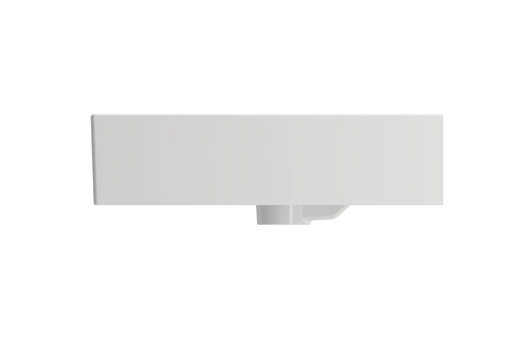 BOCCHI Milano 40" Rectangle Wallmount Fireclay Bathroom Sink, White, Single Faucet Hole, 1378-001-0126