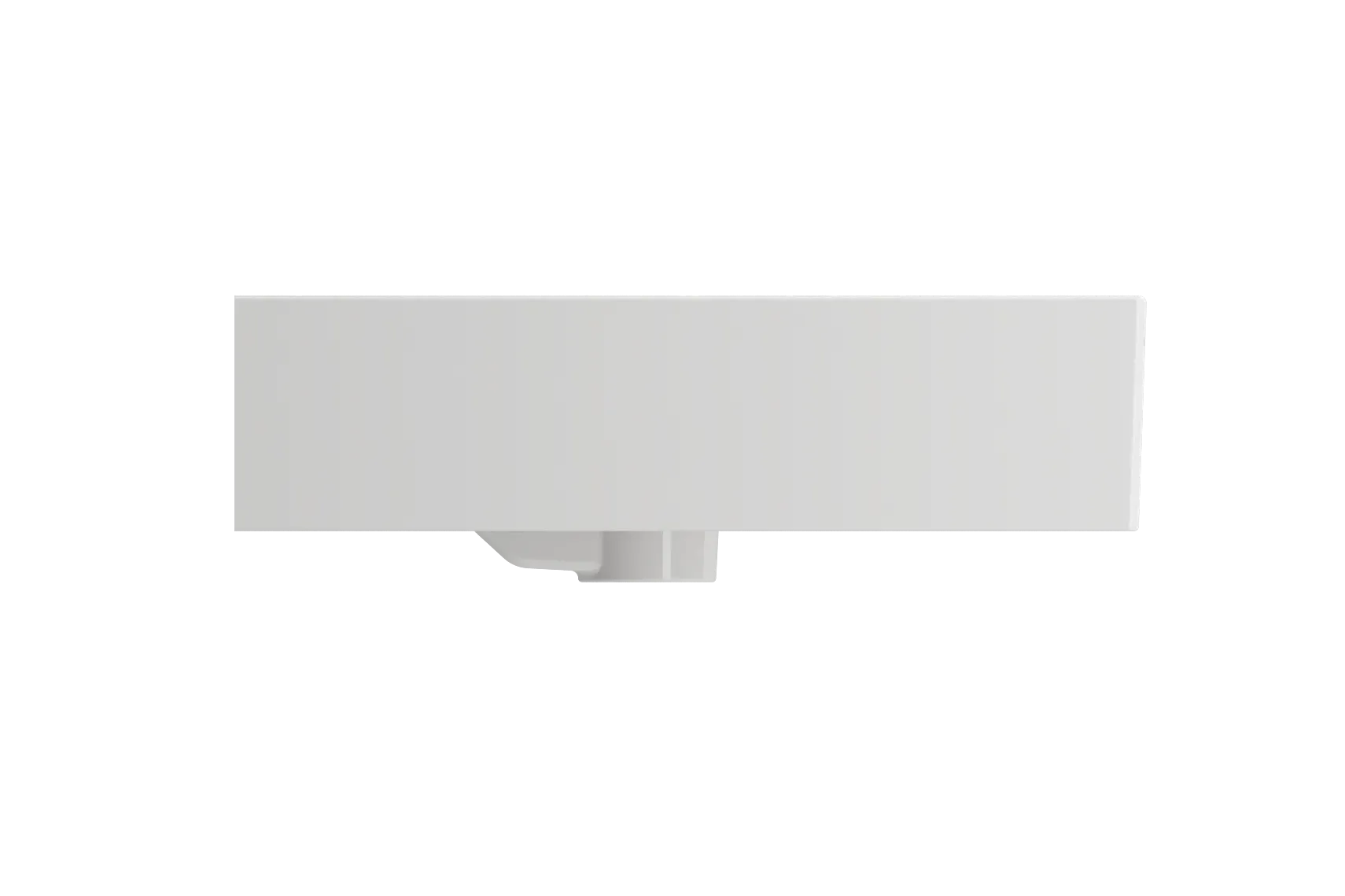 BOCCHI Milano 40" Rectangle Wallmount Fireclay Bathroom Sink, White, Single Faucet Hole, 1378-001-0126
