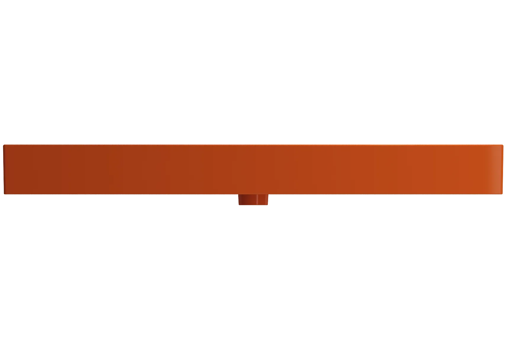 BOCCHI Milano 48" Rectangle Wallmount Fireclay Bathroom Sink, Orange, 3 Faucet Hole, 1394-012-0127