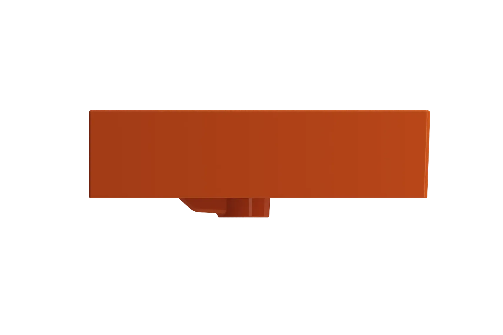 BOCCHI Milano 48" Rectangle Wallmount Fireclay Bathroom Sink, Orange, 3 Faucet Hole, 1394-012-0127