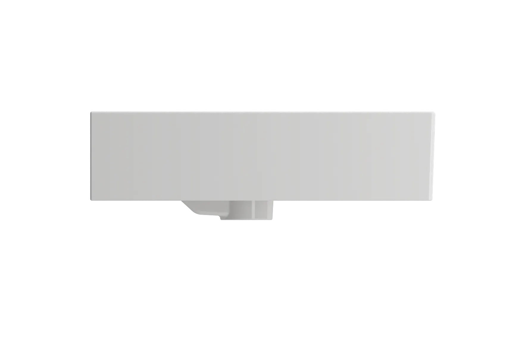 BOCCHI Milano 48" Rectangle Wallmount Fireclay Bathroom Sink, White, 3 Faucet Hole, 1394-001-0127