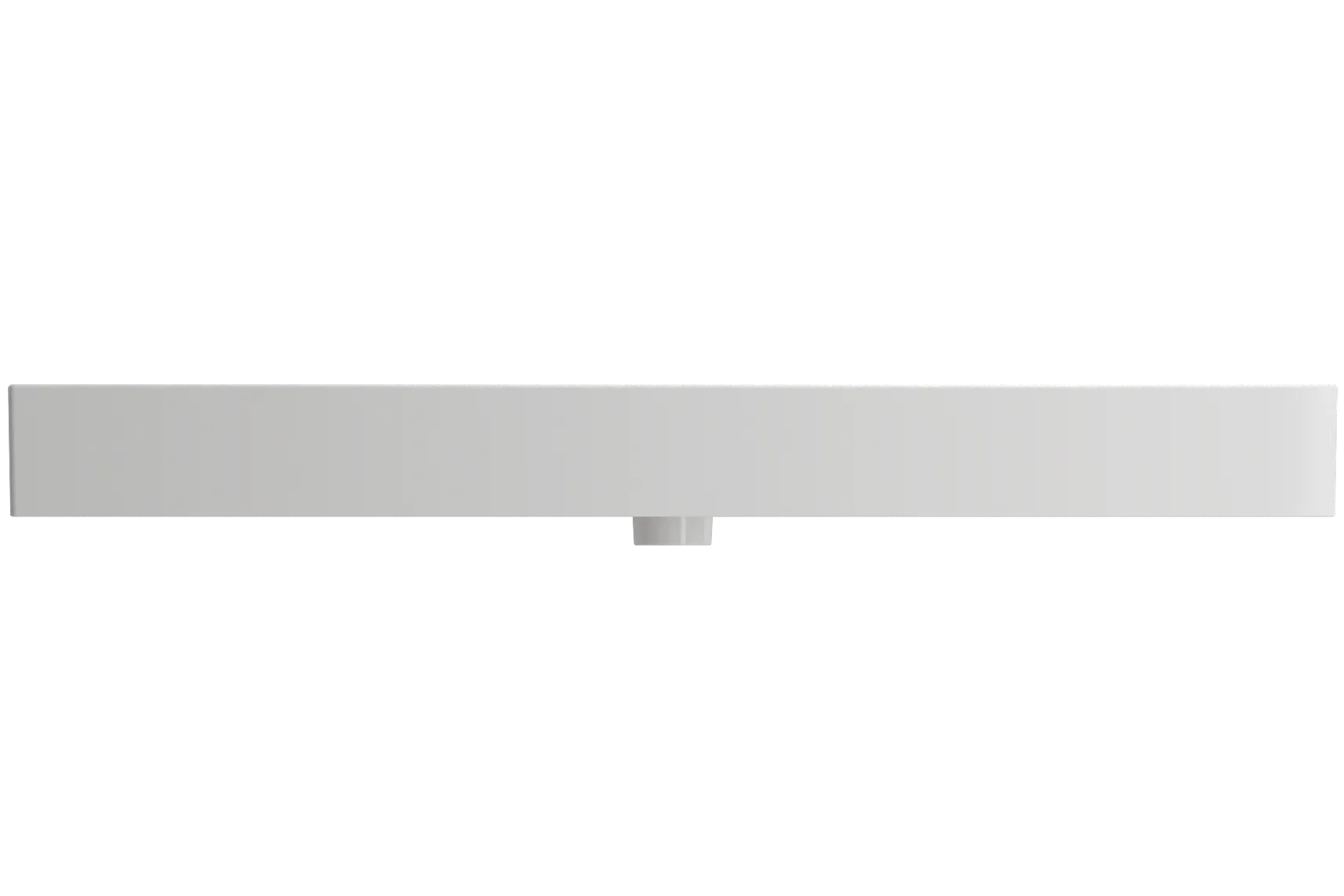 BOCCHI Milano 48" Rectangle Wallmount Fireclay Bathroom Sink, White, 3 Faucet Hole, 1394-001-0127