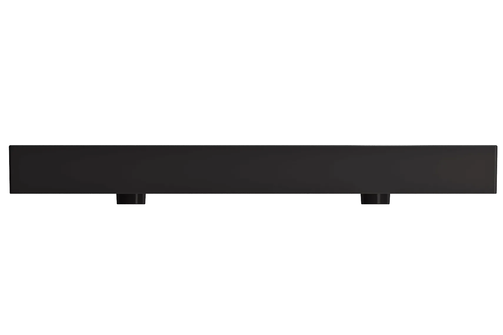 BOCCHI Milano 48" Rectangle Wallmount Fireclay Bathroom Sink, Double Basin, Matte Black, Single Faucet Hole, 1393-004-0132