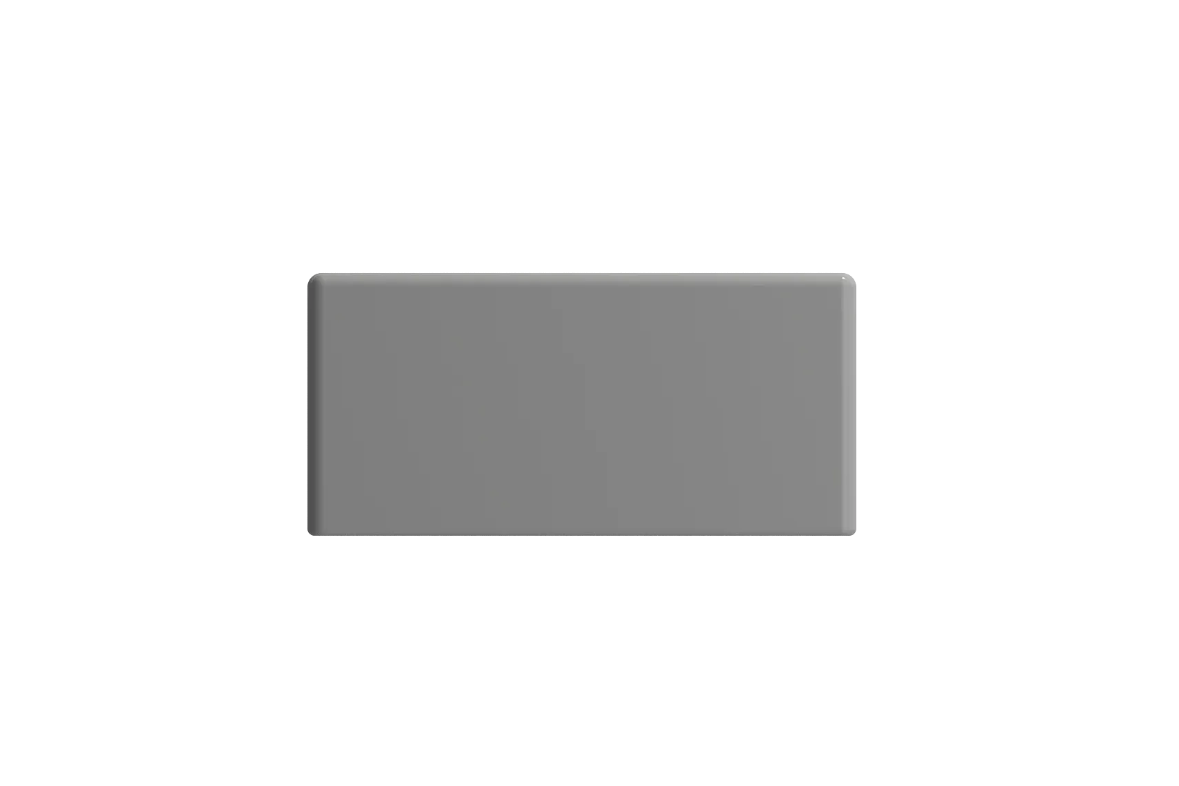 BOCCHI Milano Small 15" Rectangle Wallmount Fireclay Bathroom Sink, Matte Gray, Single Faucet Hole, 1418-006-0126