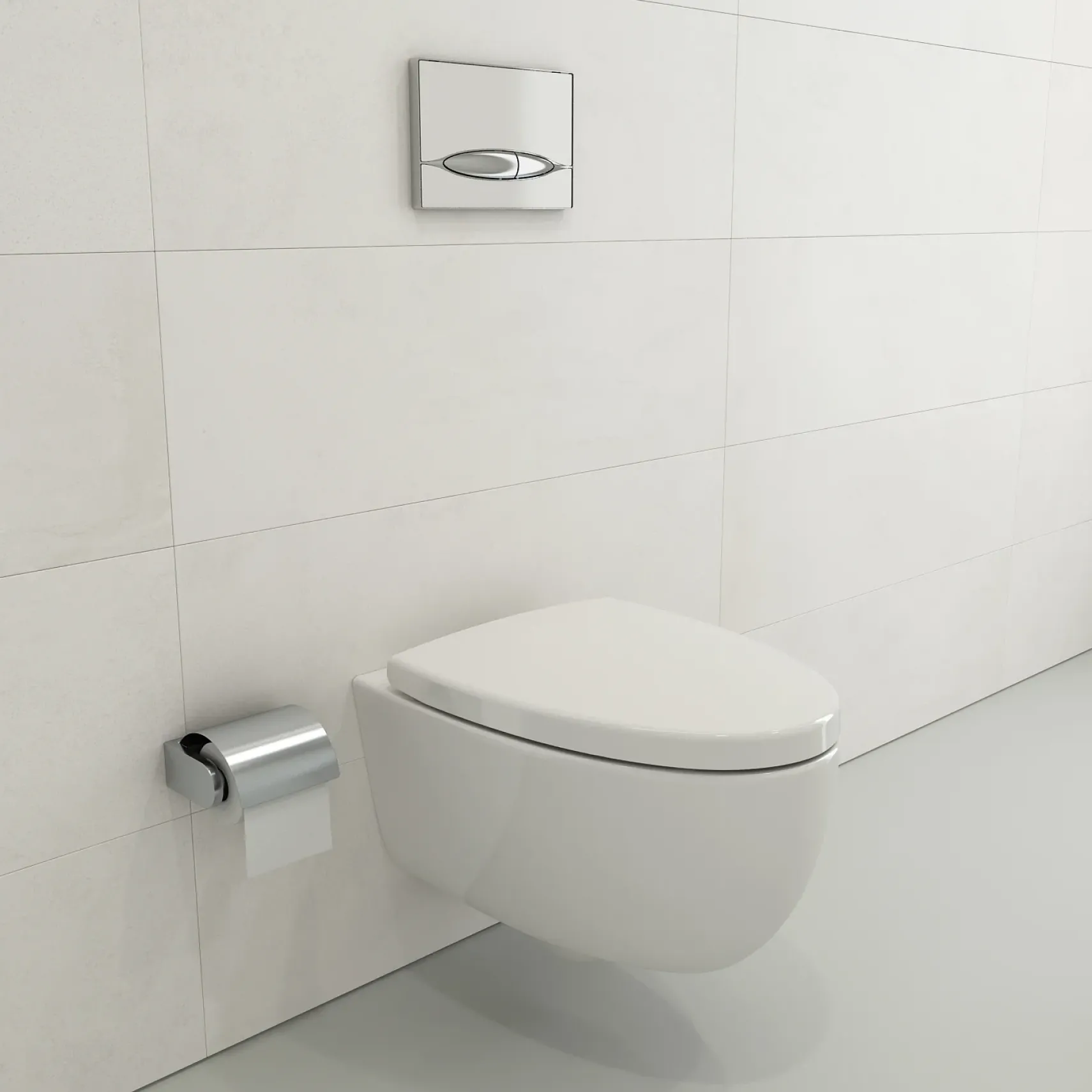 BOCCHI Milano Wall-hung Elongated Toilet Bowl White, 1632-001-0129