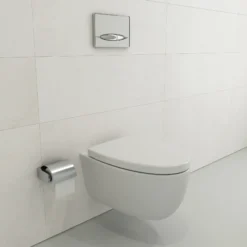 BOCCHI Milano Wall-hung Elongated Toilet Bowl Matte White, 1632-002-0129