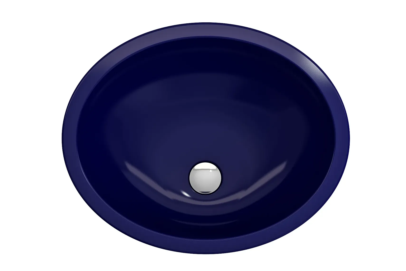 BOCCHI Parma 22" Oval Undermount Fireclay Bathroom Sink, Sapphire Blue, 1384-010-0125