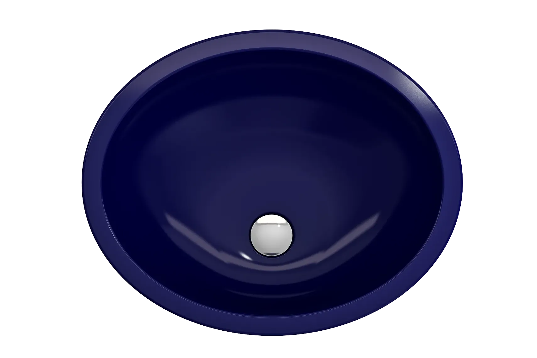 BOCCHI Parma 22" Oval Undermount Fireclay Bathroom Sink, Sapphire Blue, 1384-010-0125