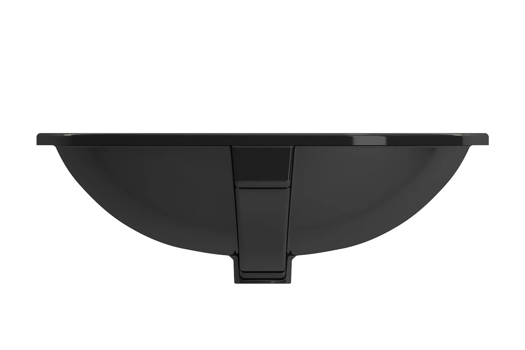 BOCCHI Parma 22" Oval Undermount Fireclay Bathroom Sink, Black, 1384-005-0125