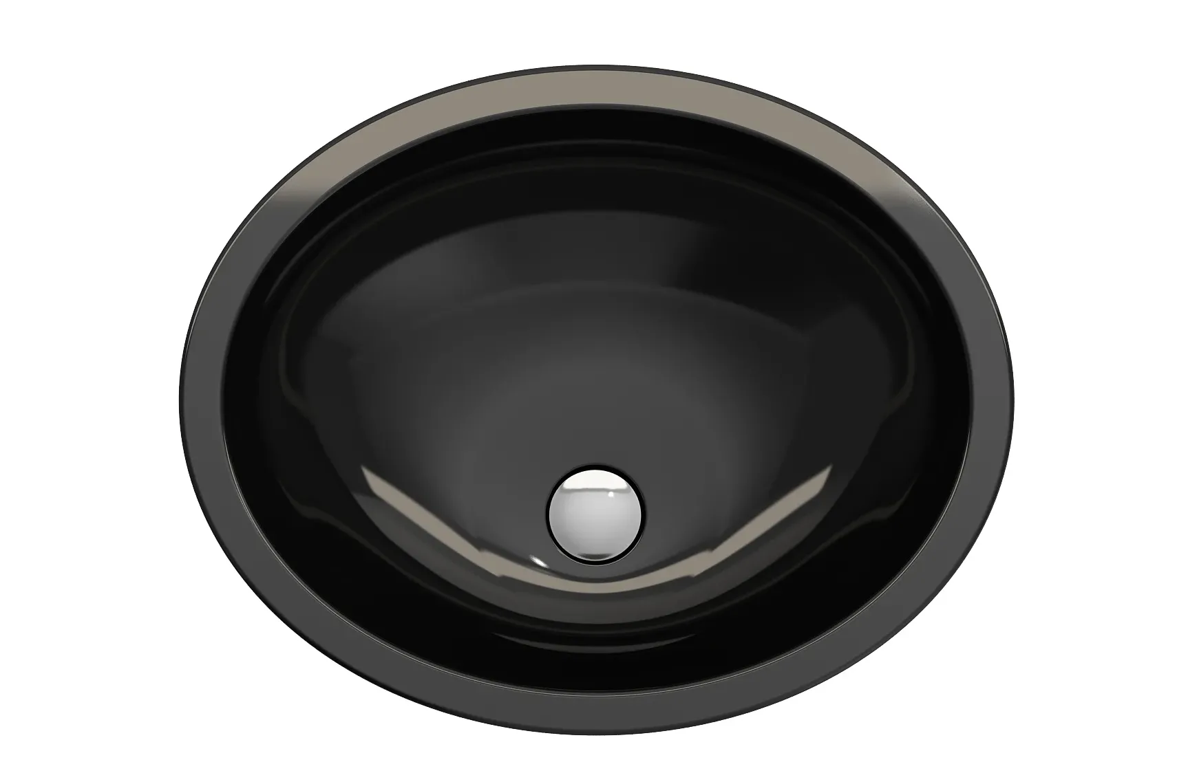 BOCCHI Parma 22" Oval Undermount Fireclay Bathroom Sink, Black, 1384-005-0125