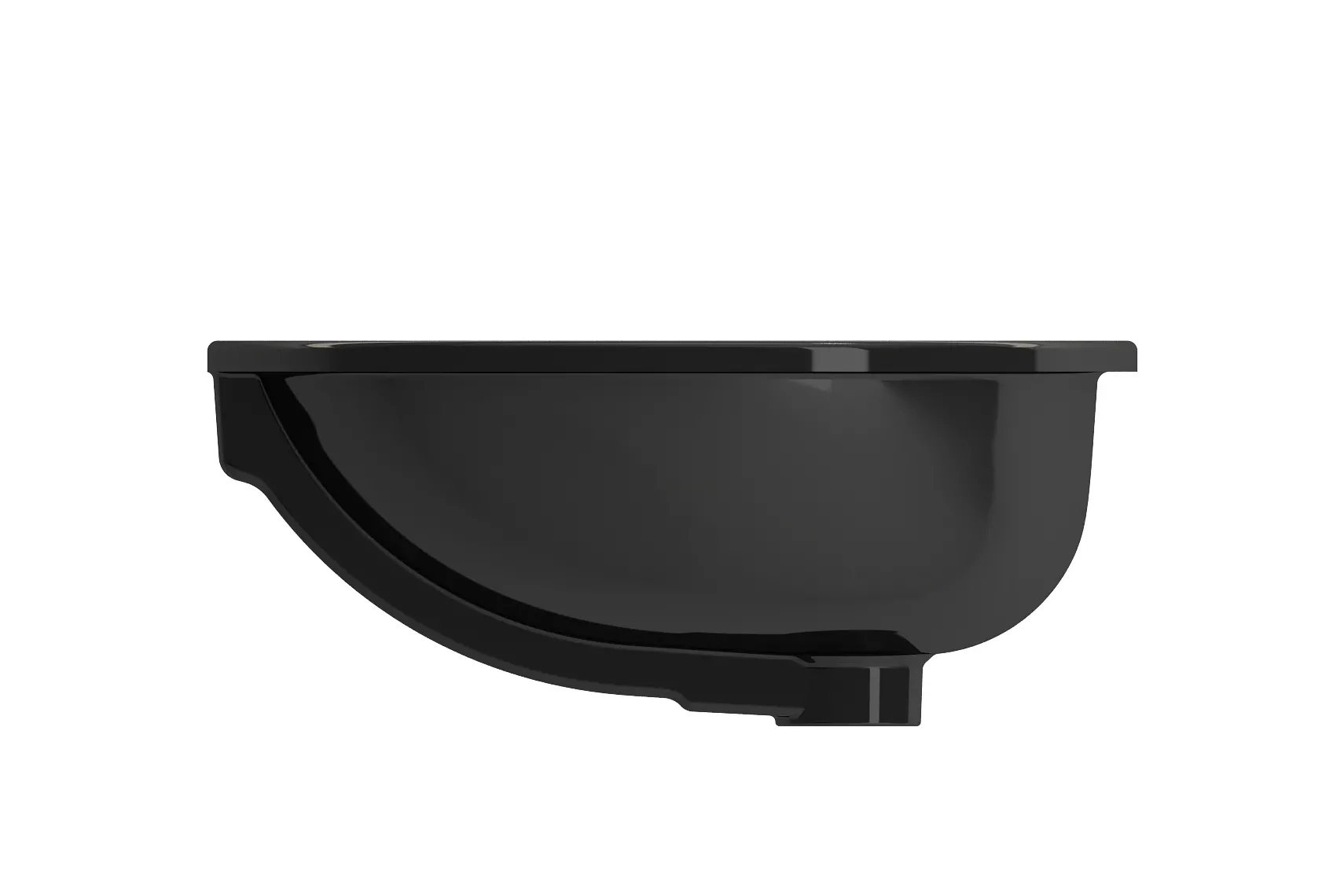 BOCCHI Parma 22" Oval Undermount Fireclay Bathroom Sink, Black, 1384-005-0125