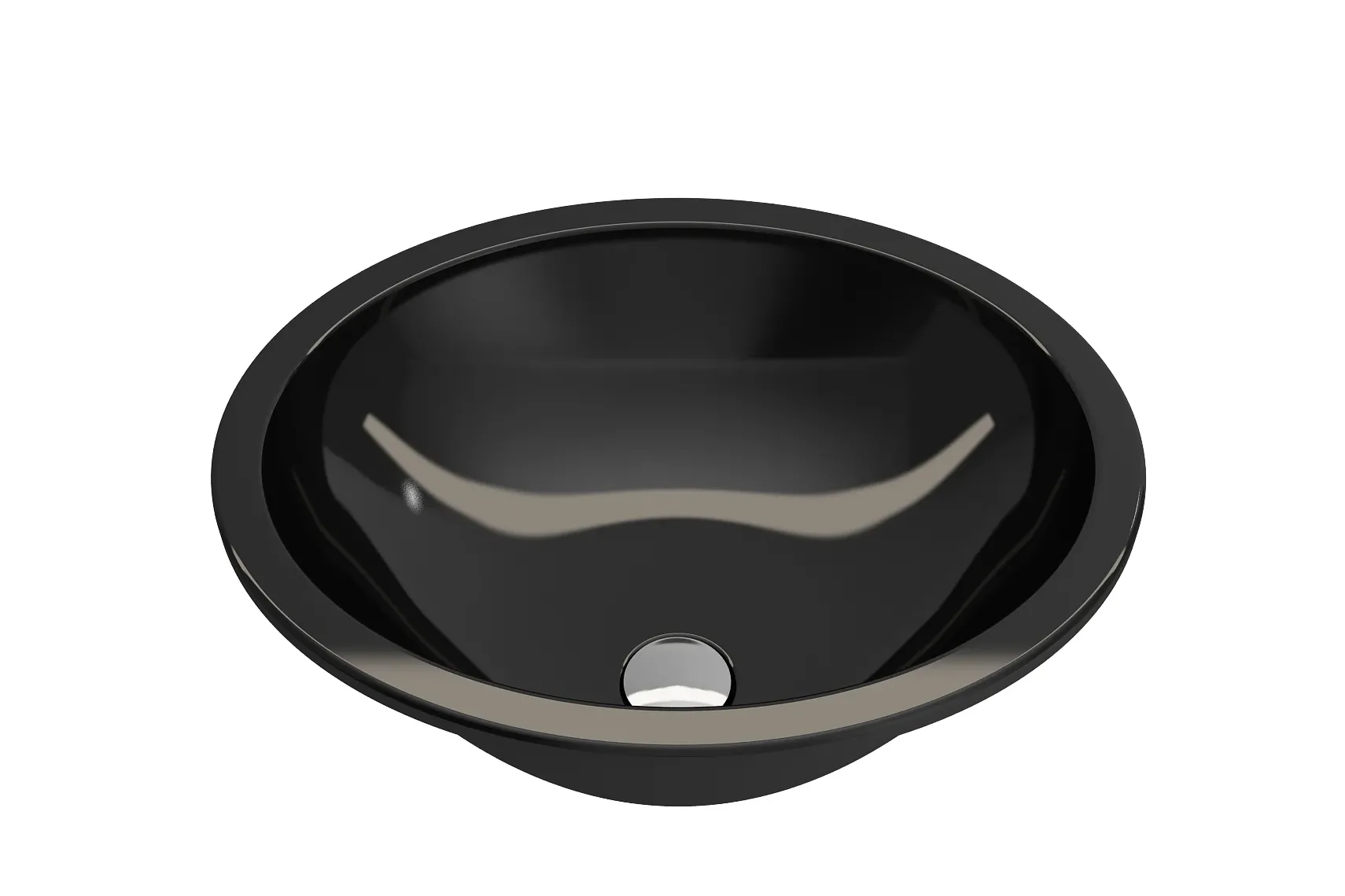 BOCCHI Parma 22" Oval Undermount Fireclay Bathroom Sink, Black, 1384-005-0125