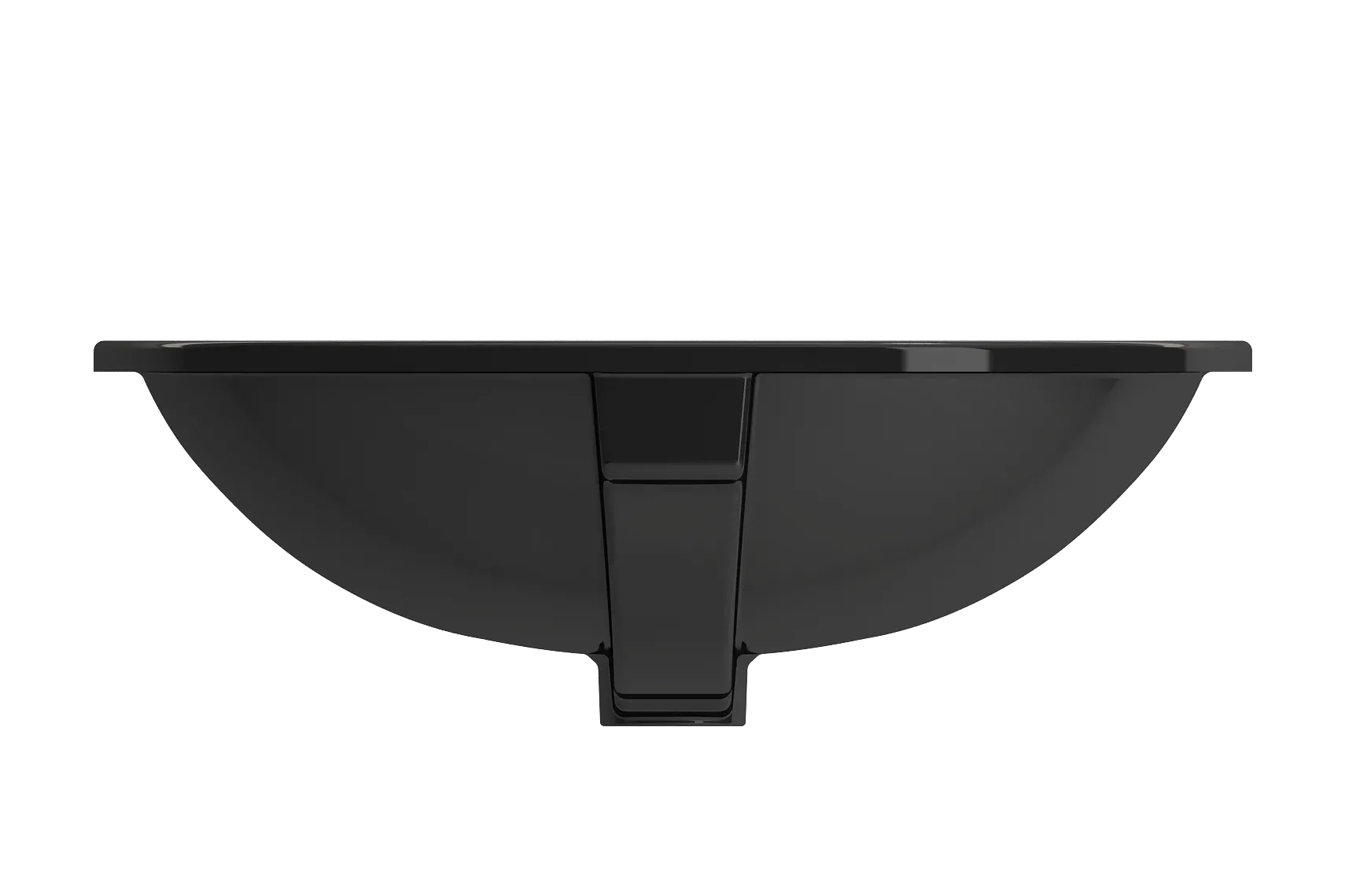 BOCCHI Parma 22" Oval Undermount Fireclay Bathroom Sink, Black, 1384-005-0125