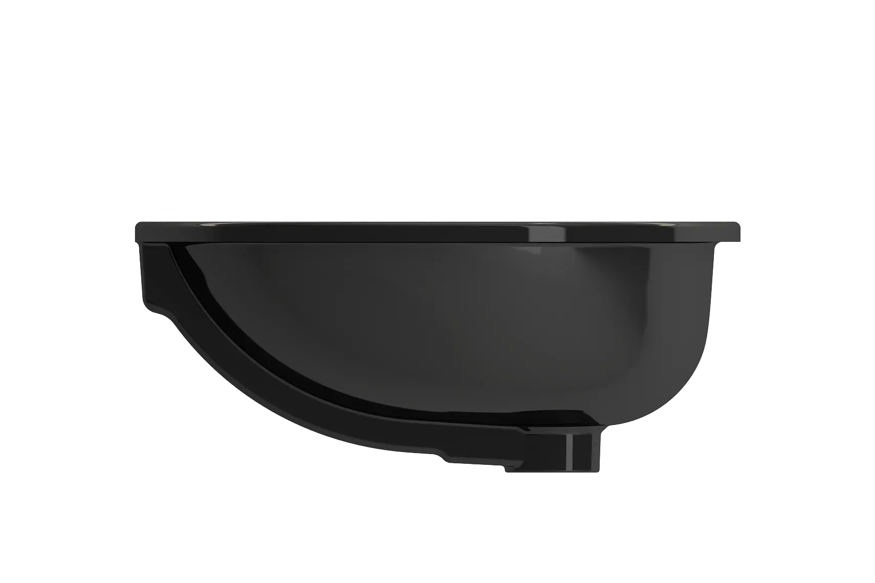 BOCCHI Parma 22" Oval Undermount Fireclay Bathroom Sink, Black, 1384-005-0125
