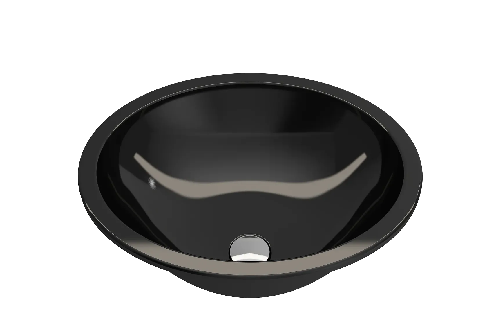 BOCCHI Parma 22" Oval Undermount Fireclay Bathroom Sink, Black, 1384-005-0125