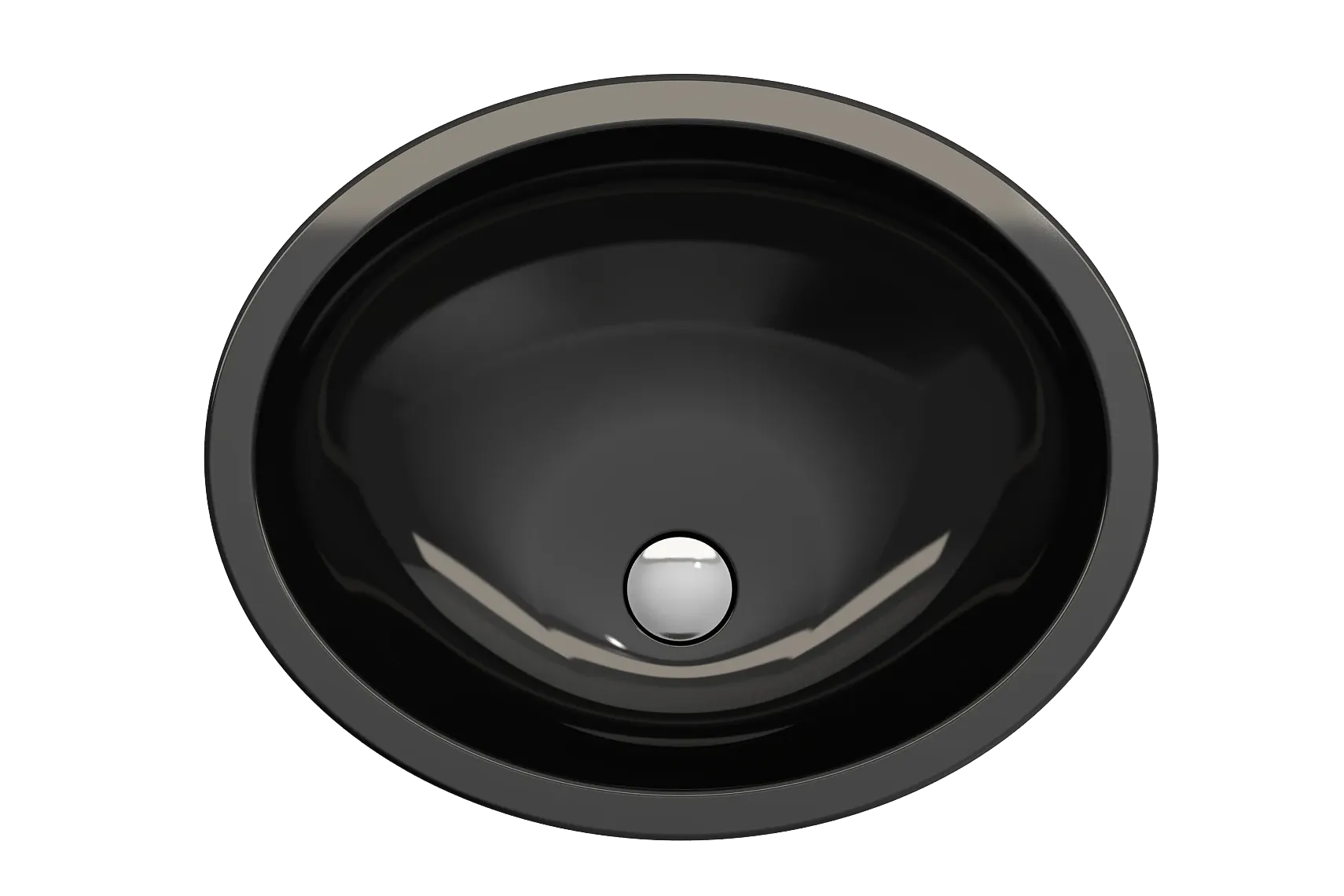 BOCCHI Parma 22" Oval Undermount Fireclay Bathroom Sink, Black, 1384-005-0125