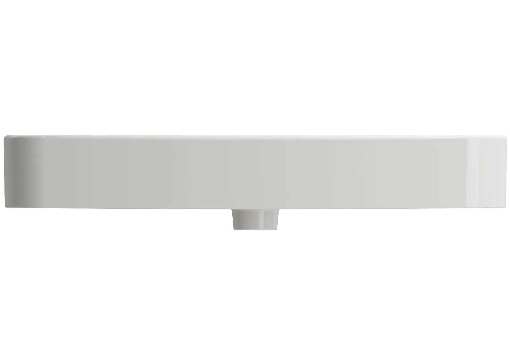 BOCCHI Parma 34" Rectangle Wallmount Fireclay Bathroom Sink, Biscuit, Single Faucet Hole, 1124-014-0126