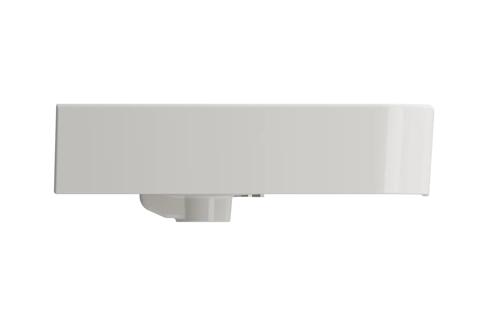 BOCCHI Parma 34" Rectangle Wallmount Fireclay Bathroom Sink, Biscuit, Single Faucet Hole, 1124-014-0126