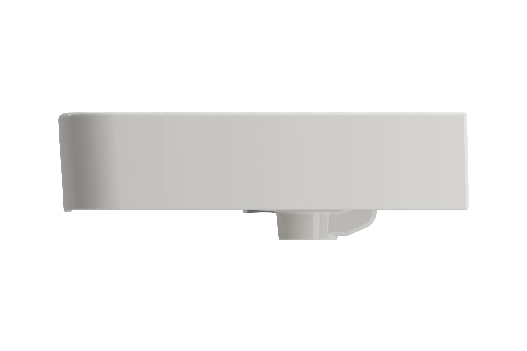 BOCCHI Parma 34" Rectangle Wallmount Fireclay Bathroom Sink, Biscuit, Single Faucet Hole, 1124-014-0126
