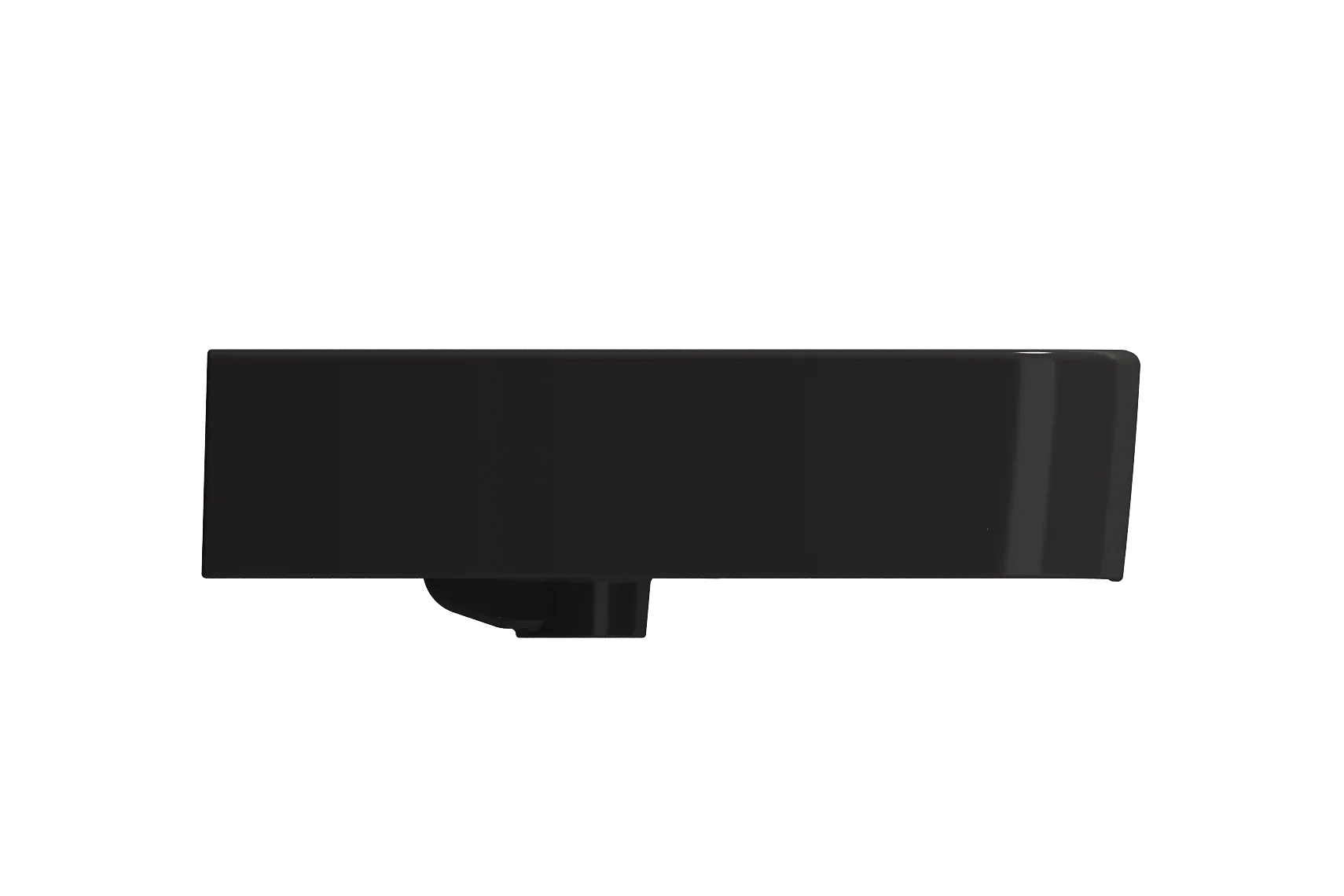 BOCCHI Parma 26" Rectangle Wallmount Fireclay Bathroom Sink, Matte Black, 3 Faucet Hole, 1123-004-0127