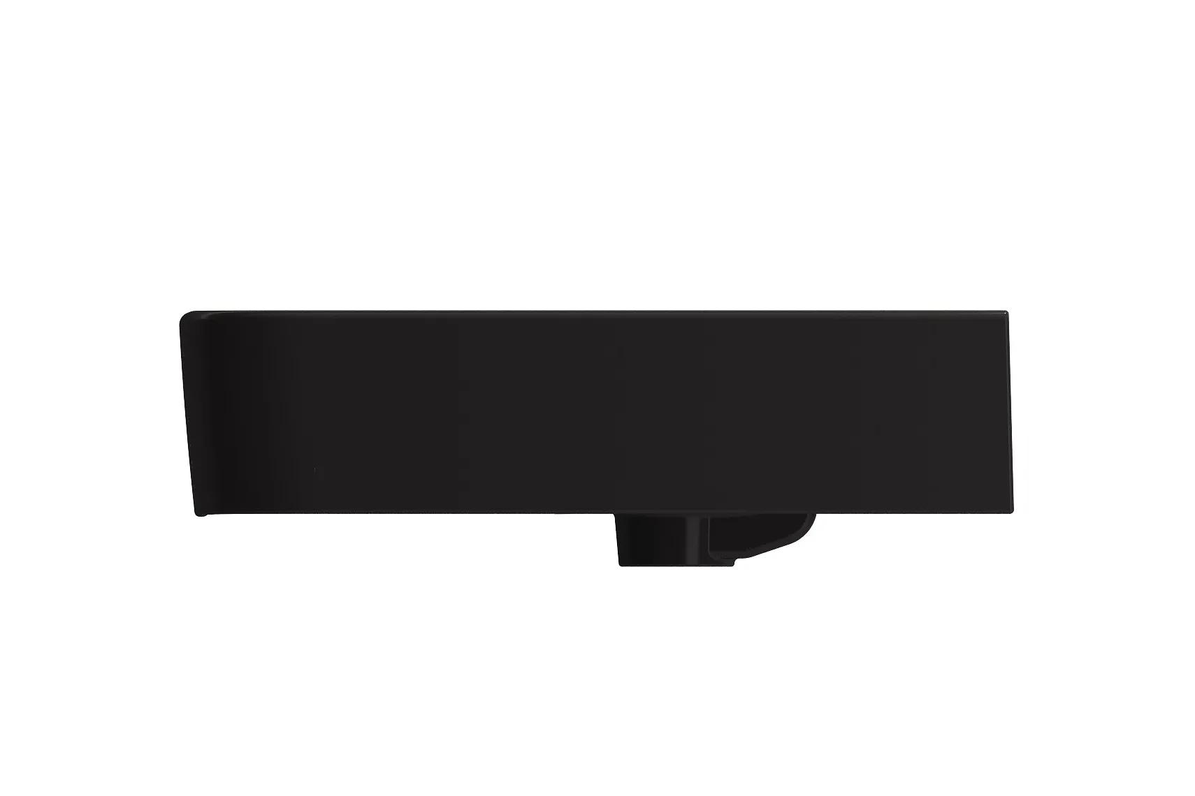 BOCCHI Parma 26" Rectangle Wallmount Fireclay Bathroom Sink, Matte Black, 3 Faucet Hole, 1123-004-0127