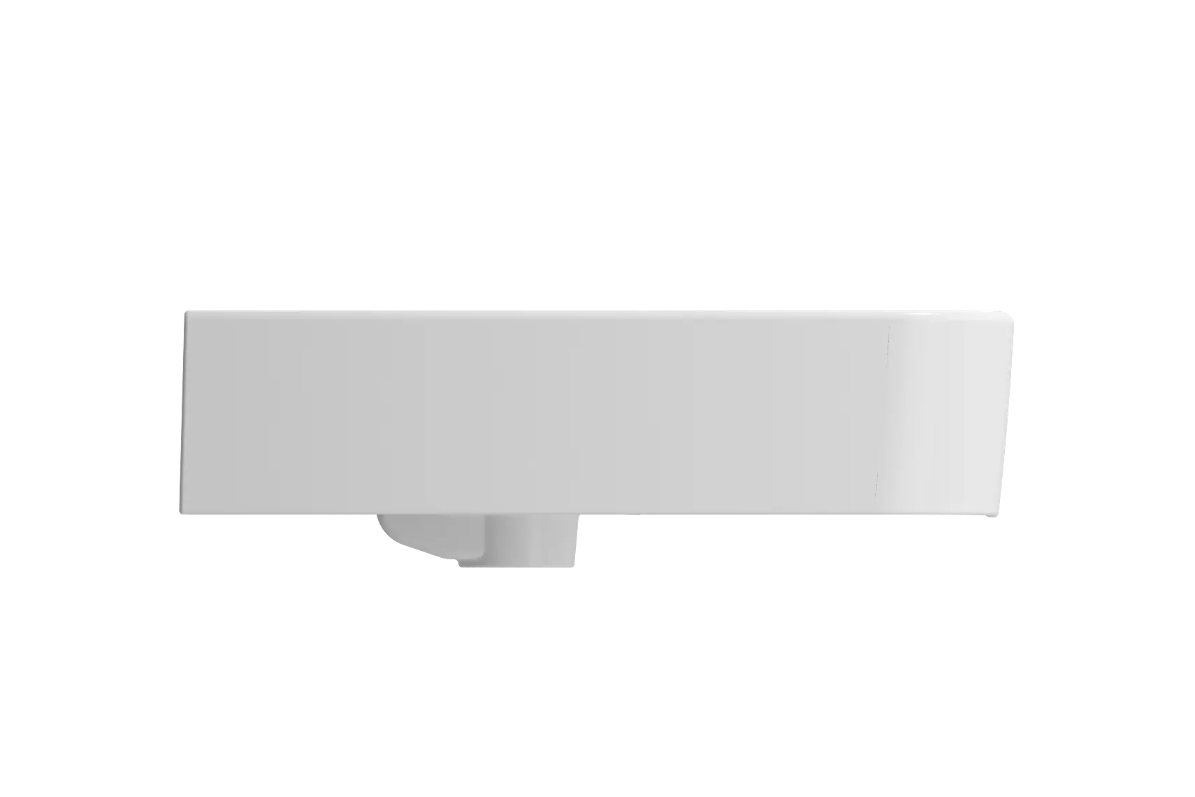 BOCCHI Parma 26" Rectangle Wallmount Fireclay Bathroom Sink, Matte White, 3 Faucet Hole, 1123-002-0127