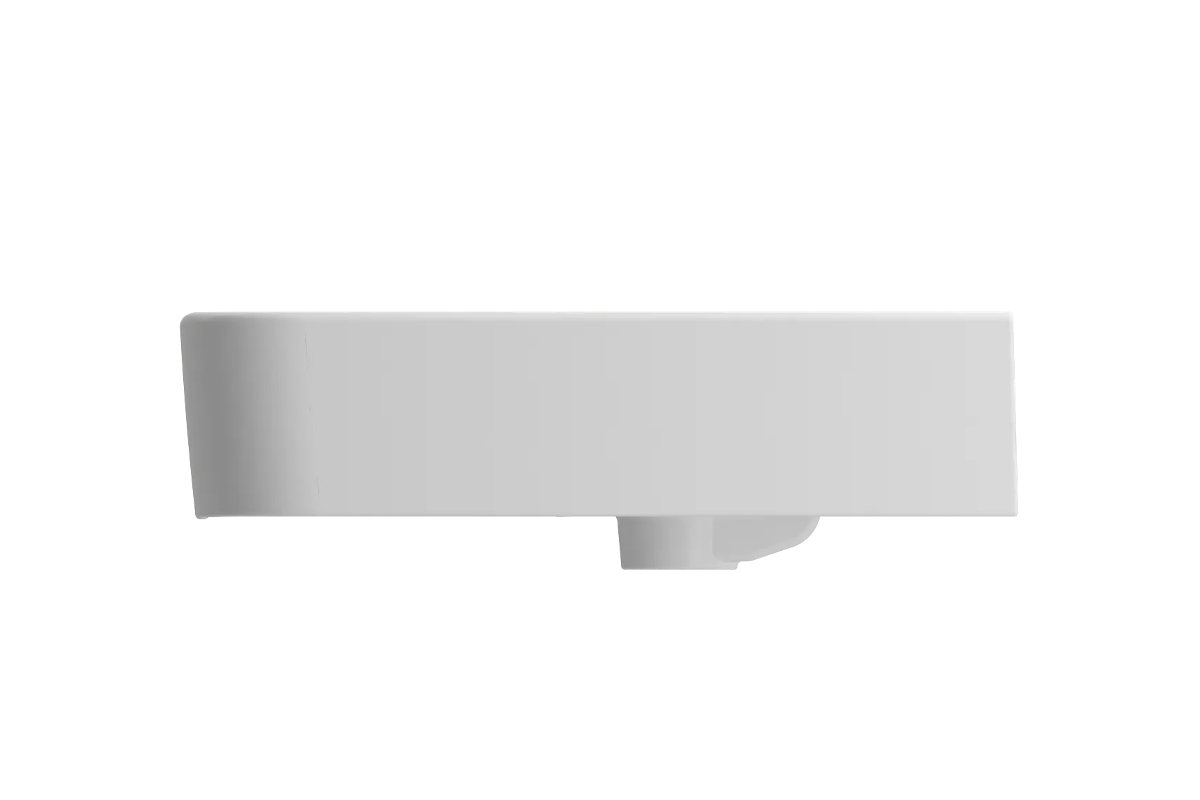 BOCCHI Parma 26" Rectangle Wallmount Fireclay Bathroom Sink, Matte White, 3 Faucet Hole, 1123-002-0127