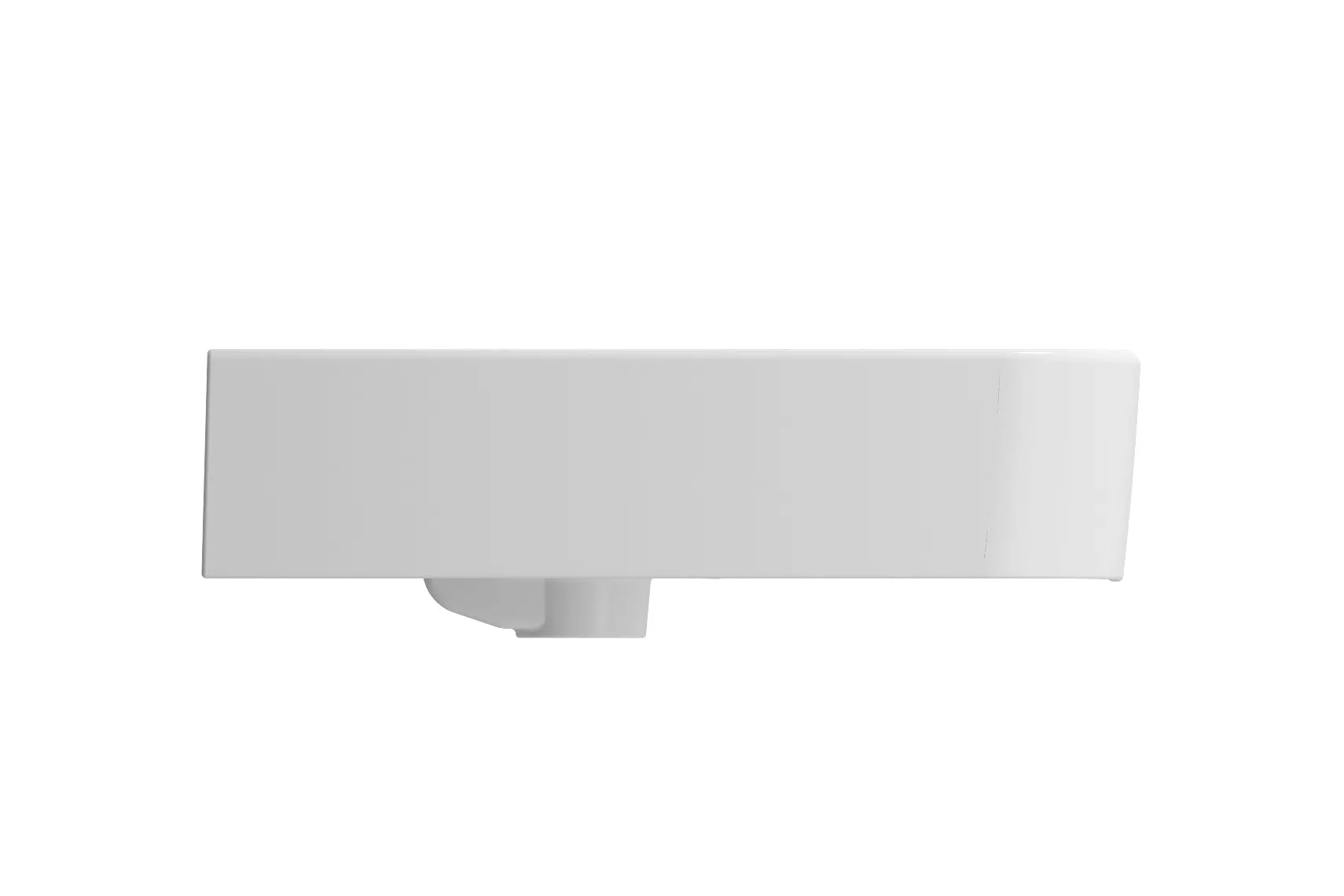 BOCCHI Parma 26" Rectangle Wallmount Fireclay Bathroom Sink, Matte White, 3 Faucet Hole, 1123-002-0127