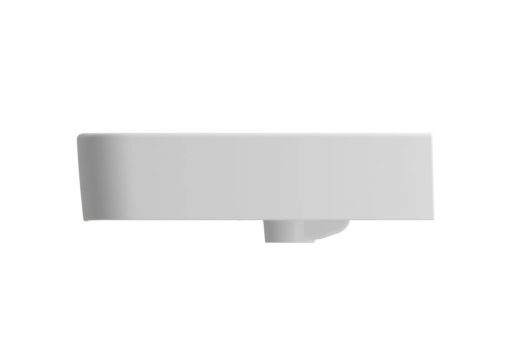 BOCCHI Parma 26" Rectangle Wallmount Fireclay Bathroom Sink, Matte White, 3 Faucet Hole, 1123-002-0127
