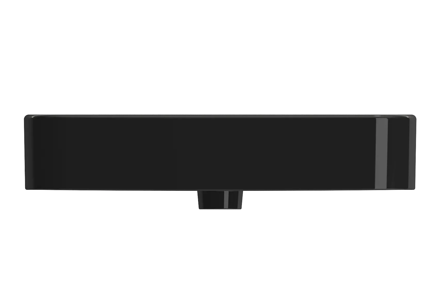 BOCCHI Parma 26" Rectangle Wallmount Fireclay Bathroom Sink, Black, 3 Faucet Hole, 1123-005-0127