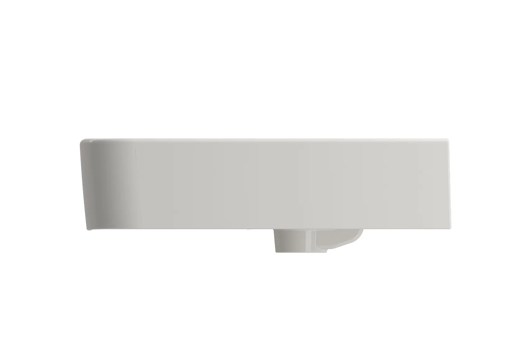 BOCCHI Parma 26" Rectangle Wallmount Fireclay Bathroom Sink, Biscuit, 3 Faucet Hole, 1123-014-0127