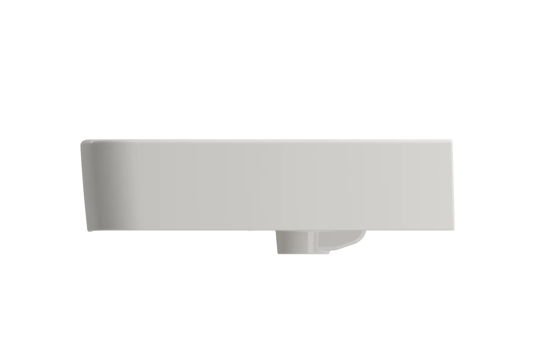 BOCCHI Parma 26" Rectangle Wallmount Fireclay Bathroom Sink, Biscuit, 3 Faucet Hole, 1123-014-0127